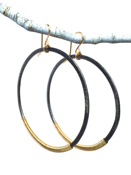 Leather Hoops